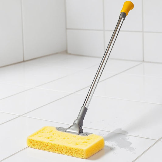 Widor Heavy Duty PVA Sponge Mop - Super Absorbent Floor Cleaner with Easy-Wring Handle - For Bathroom, Kitchen Spills & Muddy Paw Prints